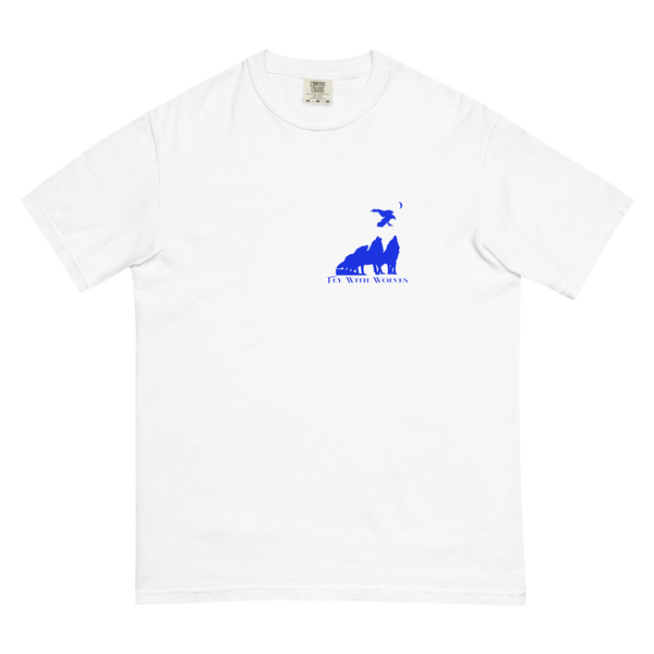 Fly with Wolves Tee Blue