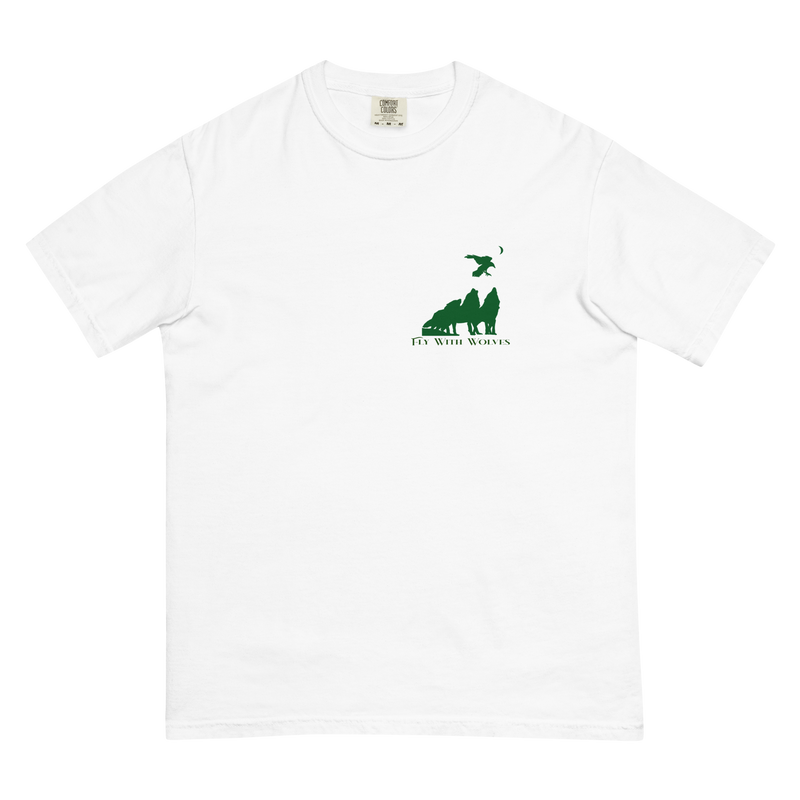 Fly with Wolves Tee Green