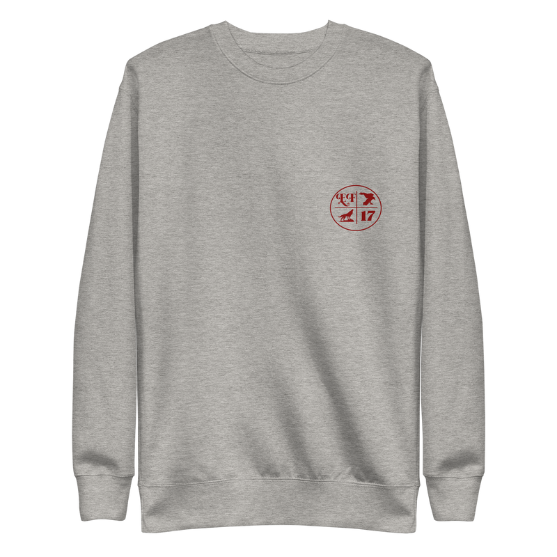 Evenflow Crest Gray x Maroon Crewneck