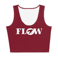 Flow Cropped Tank - Maroon