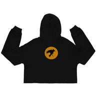 Flow Crop Hoodie - Blk/Orange