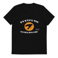 Evenflow Full Moon Unisex Organic Cotton T-Shirt Black/Orange