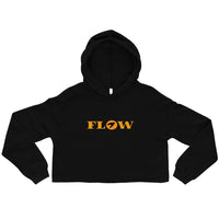 Flow Crop Hoodie - Blk/Orange