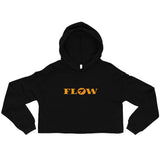Flow Crop Hoodie - Blk/Orange