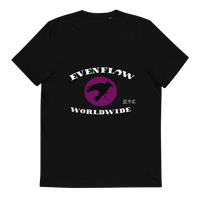 Evenflow Full Moon Unisex Organic Cotton T-Shirt Black/Purple